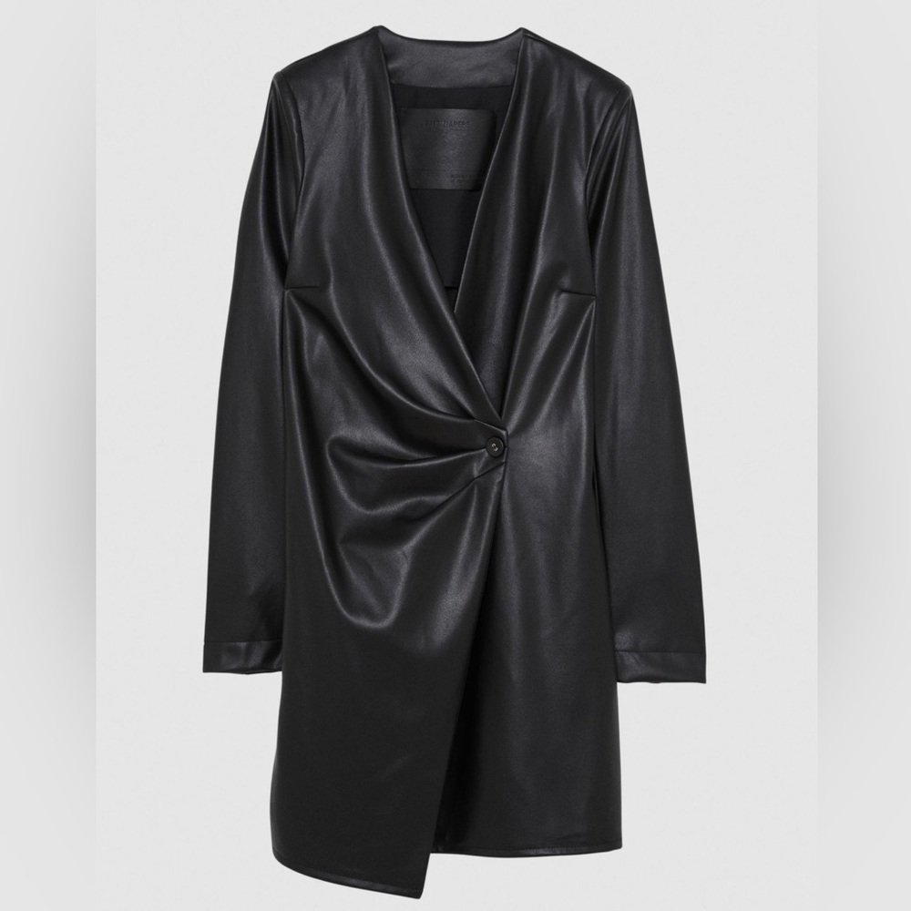 NWT Patrizia Pepe Black Dresses Faux Leather